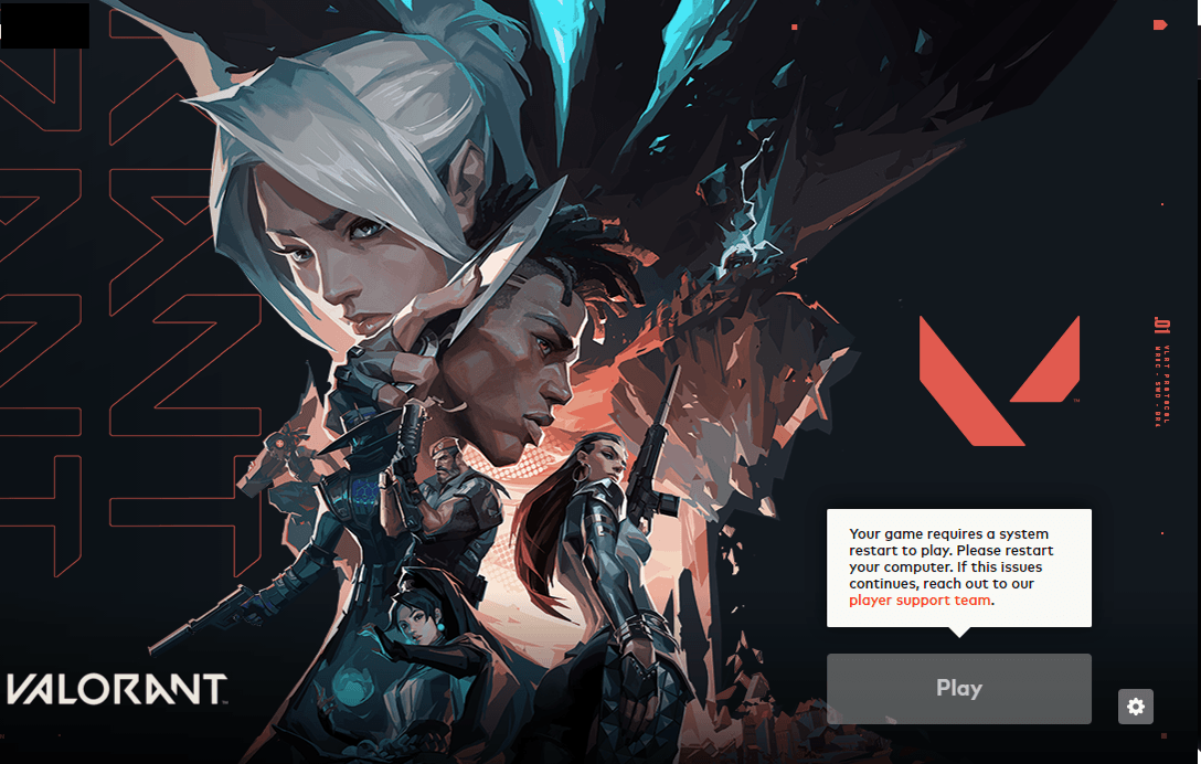 how to fix VALORANT Your game requires a system restart to play