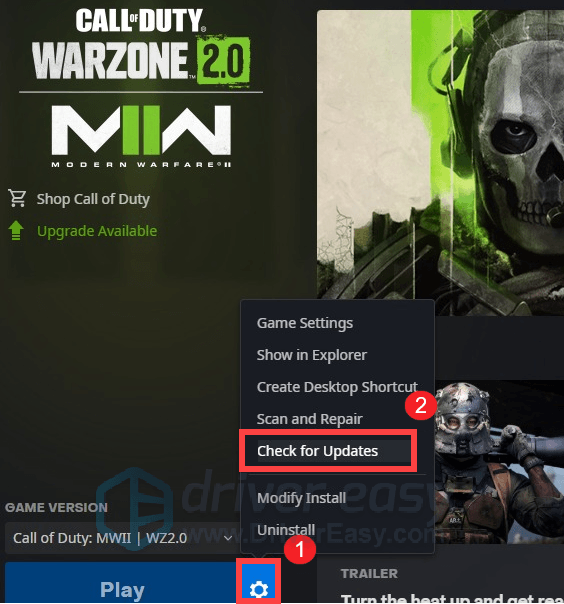 Warzone 2.0 check for updates Battle.net